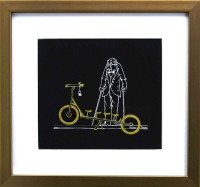 Viktor Preiss - Koloběžka - originál kresba